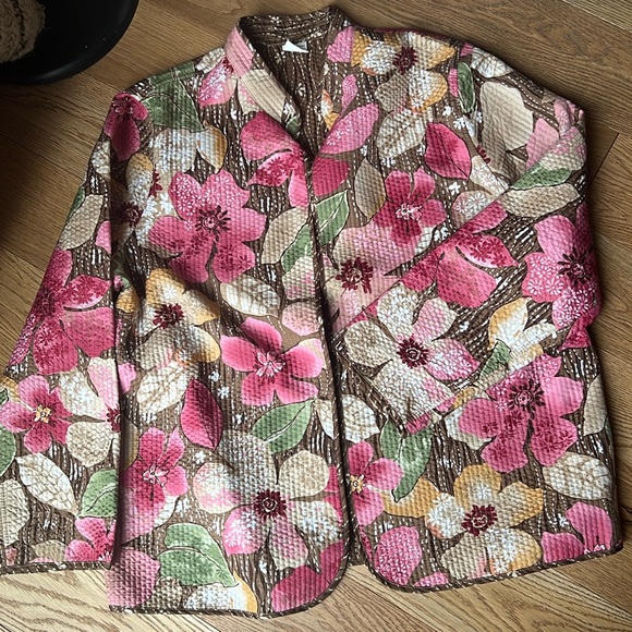 Alfred Dunner Montego Bay Printed Reversible Quilted Jacket - Picture 1 of 10